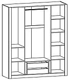 Бристоль Шафа 4Д МЕБЕЛЬ СЕРВІС Ясен сніжний, фото 2