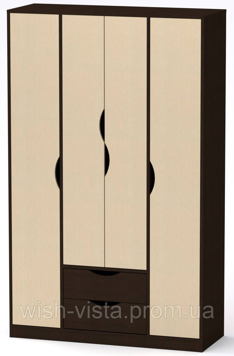 Шафа для речей Любов Компаніт венге комбі (120х44,8х195 см), фото 1