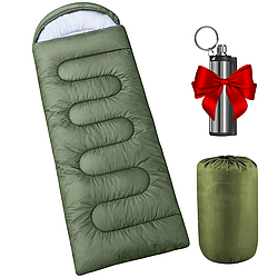 Спальний мішок до -15°C, 210х72 см + Подарунок Нескінченний сірник Make Fire / Зимовий спальний мішок / Спальник