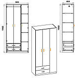 Шафа Компаніт 13 90х46.4х195 см Горіх екко, фото 2