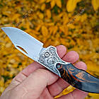 Ніж складаний з дамаської сталі D-284, фото 3