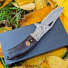 Ніж складаний з дамаської сталі D- 200 (Дамаск), фото 2