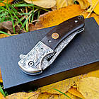 Ніж складаний з дамаської сталі D- 200 (Дамаск), фото 4