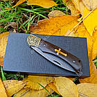 Ніж складаний з дамаської сталі D- 286 (Дамаск), фото 2