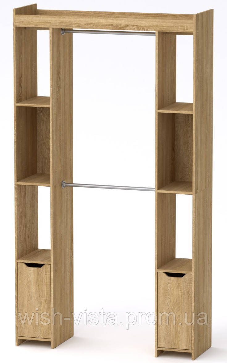 Шафа для речей 16 Компаніт Дуб сонома (130х42х235 см), фото 1