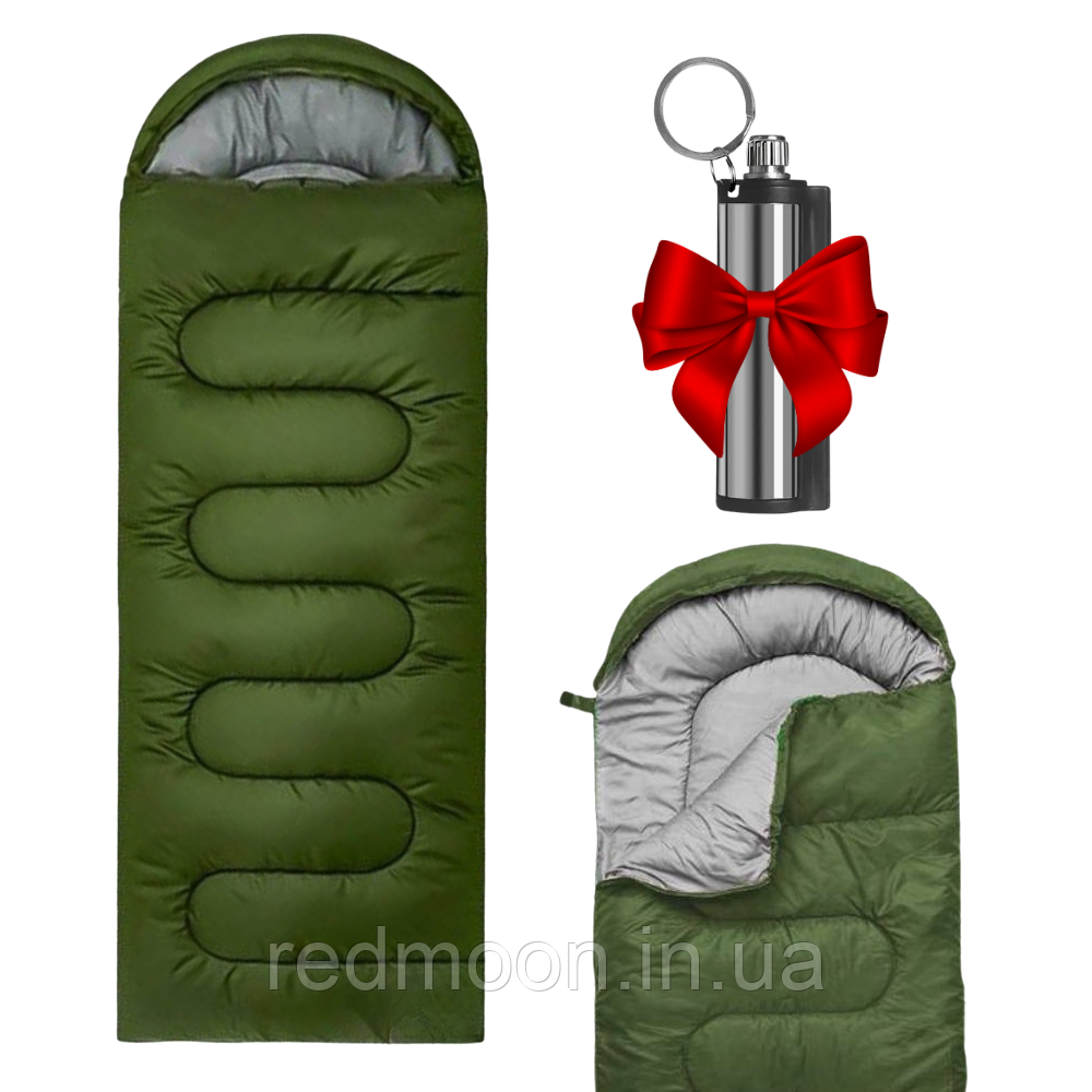 Спальний мішок до -15°C, 210х72 см + Нескінченний сірник Make Fire / Зимовий спальний мішок / Спальник, фото 1