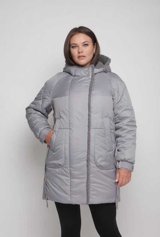 Модна жіноча зимова куртка великих розмірів М-1082, фото 1