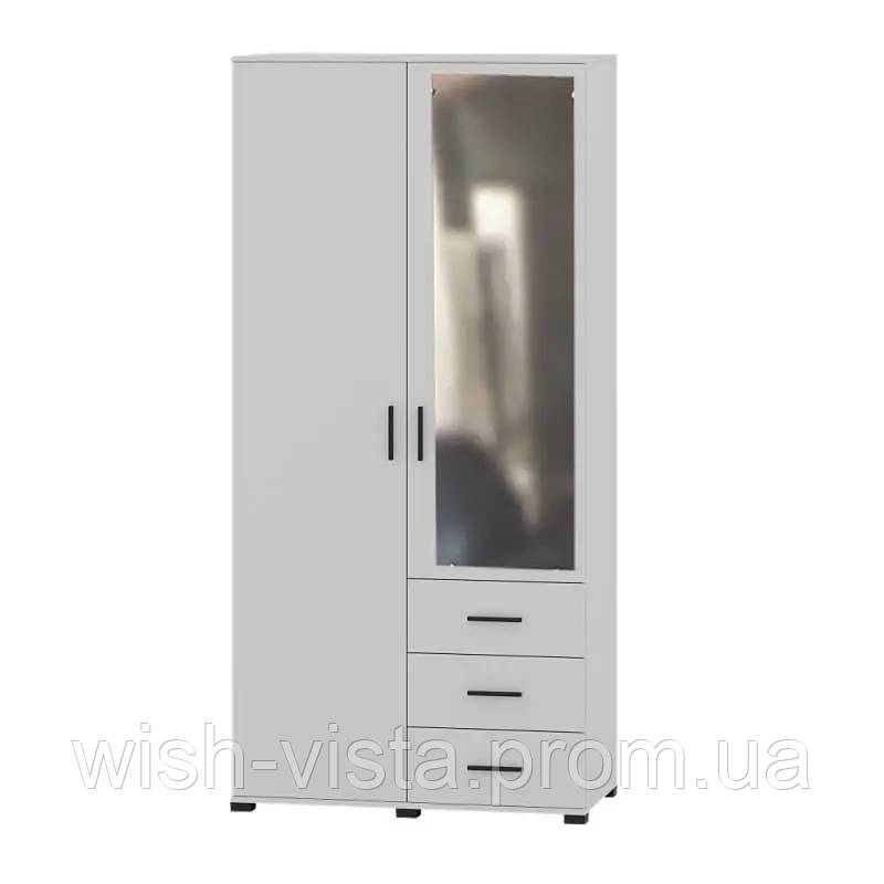 Шафа двостулкової Еверест із дзеркалом Німфея альба 100х52х210 см, фото 1