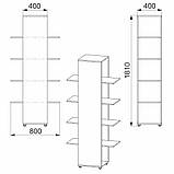 Шафа офісна Компаніт МГ-8 тумба-3 Компаніт Горіх екко (80х40х181 см), фото 2