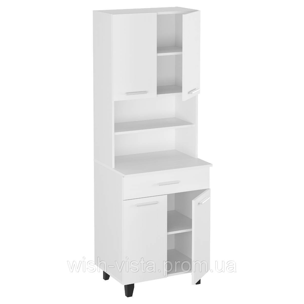 Шафа з полицями Компаніт Буфет Німфея альба 64х50х185 см, фото 1
