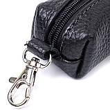 Ключниця з натуральної шкіри SHVIGEL 16227 Чорний 14,5х4,5х3 см, фото 5