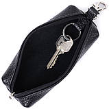 Ключниця з натуральної шкіри SHVIGEL 16227 Чорний 14,5х4,5х3 см, фото 6