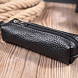 Ключниця з натуральної шкіри SHVIGEL 16227 Чорний 14,5х4,5х3 см, фото 7