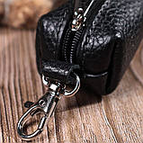Ключниця з натуральної шкіри SHVIGEL 16227 Чорний 14,5х4,5х3 см, фото 9