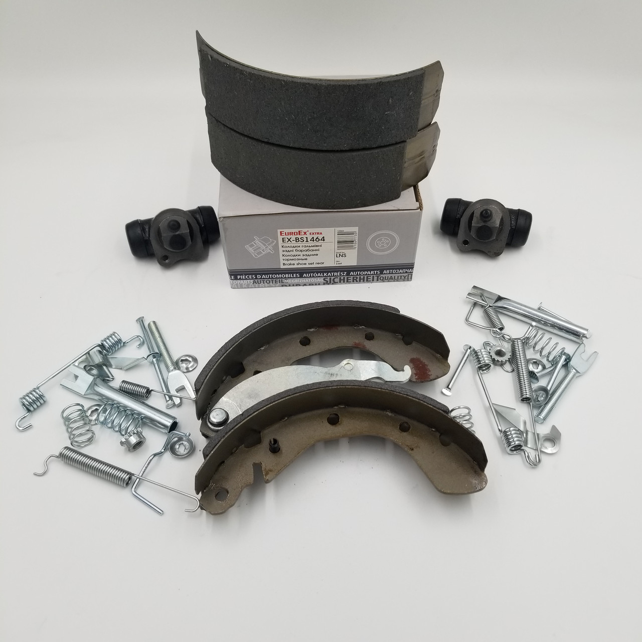 Колодки задні Део Ланос у складі (колодки, ремкомплекти та циліндри) EuroEx Угорщина, фото 1