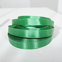 Стрічка атласна однотонна 1,2см. (33 м) темно-зелена