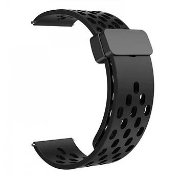 Ремінець силіконовий для годинника Magic Lock Nike design 22 мм чорний