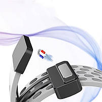 Ремінець силіконовий для годинника Magic Lock Nike design 22 мм темно-сірий, фото 3