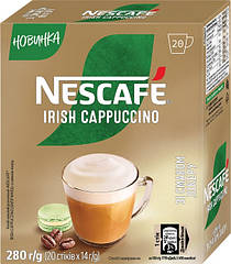 Кава 3 в 1 Nescafe Irish Cappuccino з ірландським лікером 20 стиків