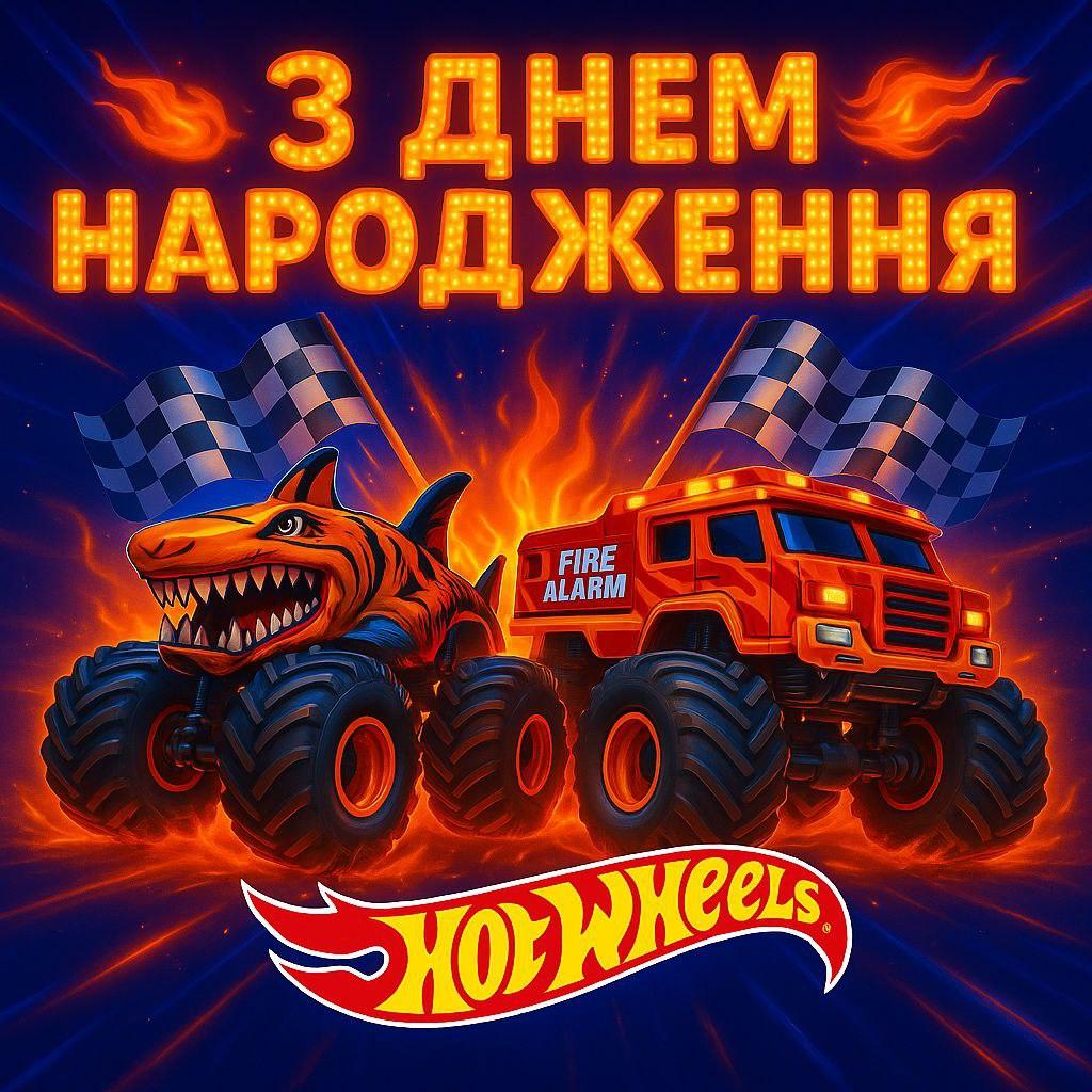 Плакат "Хот Вілс" 1,5х1,5 метра для фотозони (Тематичний) -