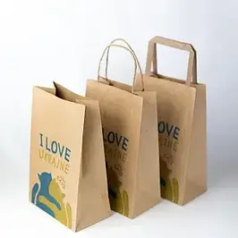 Пакети подарункові КРАФТ оптом