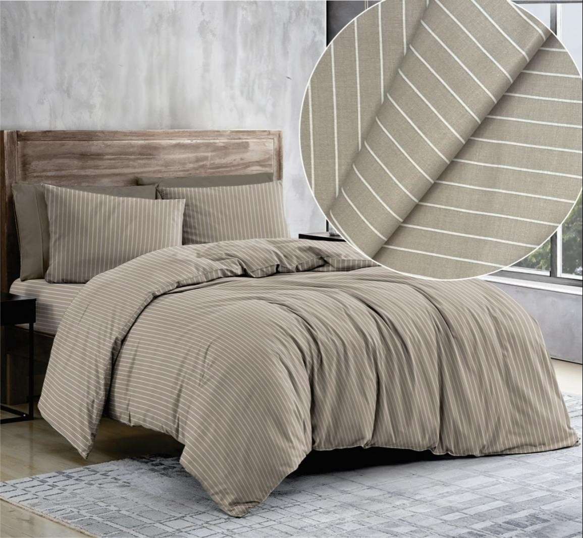 Постільна білизна бязь Лайн беж, фото 1