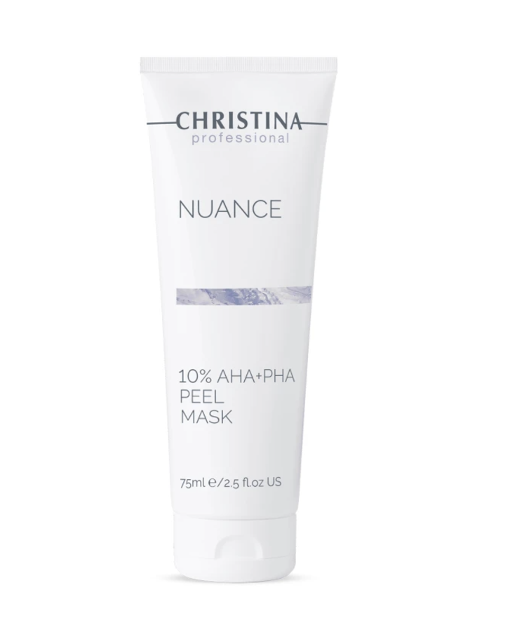 Пілінг-маска для обличчя 10% AHA+PHA PEEL MASK NUANCE CHRISTINA 75 мл для вирівнювання зморшок та тону шкіри, фото 1