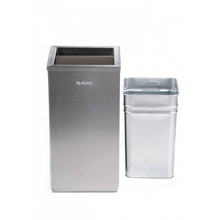 Кошик для сміття з поворотною кришкою Rixo Solido 56 л., фото 1