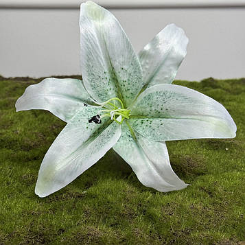 Лілія штучна біло-зелена 3D |Д- 22 см | 24 шт. в упаковці