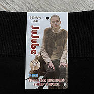 Лосини жіночі безшовні овеча вовна на хутрі Jujube, розмір L-6XL, чорні, B579R/W, фото 4