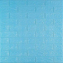 3D панель самоклеюча цегла Блакитна 700х770х3мм (005-3) SW-00000232