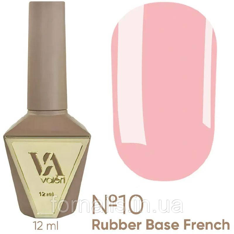 Valeri French base №010 (ніжно-рожевий, емаль), 12 мл, фото 1