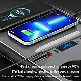 USB-хаб для Tesla Model 3 і Y з висувними кабелями, заряджання для смартфонів USB, Type-C, модель TSL2C, фото 3