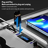 USB-хаб для Tesla Model 3 і Y з висувними кабелями, заряджання для смартфонів USB, Type-C, модель TSL2C, фото 5