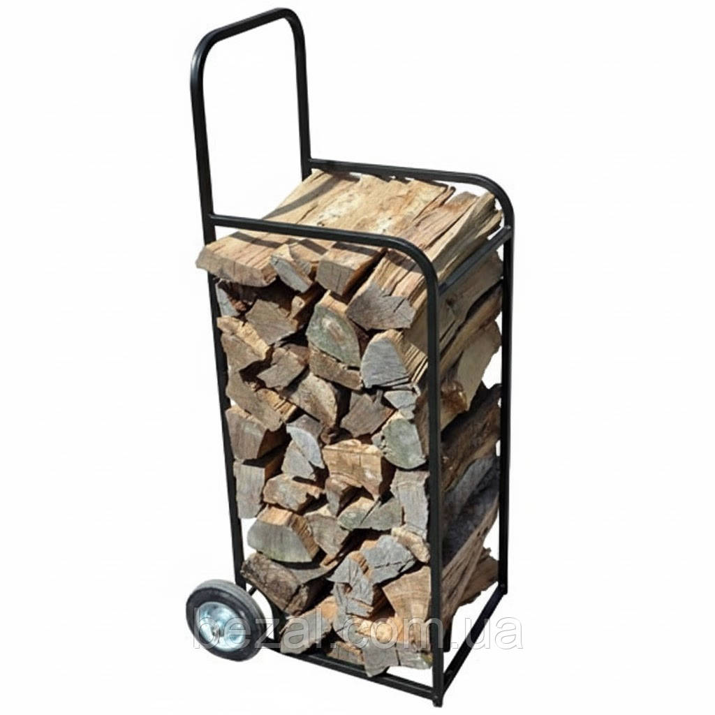 Ручний візок для дров 420x620x1100 Чорний OL065/1 Kompred, фото 1