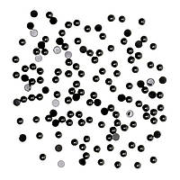 Очі-напівбусини для іграшок, Ø 3 мм, чорні, 5 г