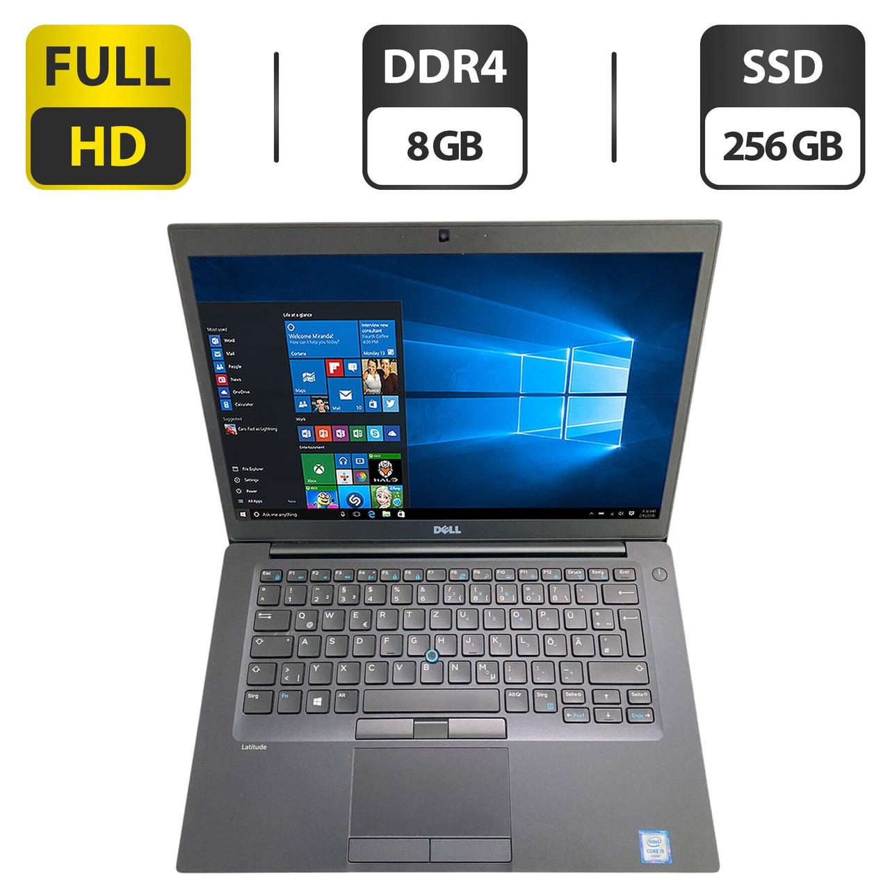 Ноутбук Dell Latitude 7480/ 14" (1920x1080)/ Core i5-6300U/ 8 GB RAM/ 256 GB SSD/ HD 520