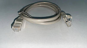 Патчкорд UTP Cat 5E, 1 метр, сірий – штекер 8P8C – штекер 8P8C, фото 2