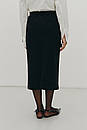 Жіноча спідниця тепла міді пряма з розрізом RICA MARE MKRM4223, фото 3