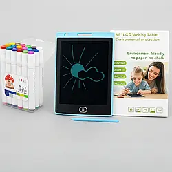 Скетч маркери 18 шт для малювання двосторонні + Планшет