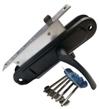 Замок врізний Арiко ЗВ9 (77) ручка під сувал.Чорний, фото 1