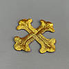 Лейси, термо аплікації хрест 7,5 см - золото, фото 3