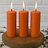 Помаранчева воскова свічка - Циліндр 3,5х10 см, фото 3