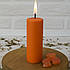 Помаранчева воскова свічка - Циліндр 3,5х10 см, фото 4