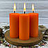 Помаранчева воскова свічка - Циліндр 3,5х10 см, фото 5