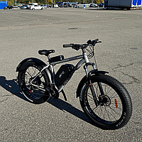 Велосипед з Е-комплектом 26*4.0" Crossover на гідравліці Shimano з вилкою RST Guide 48 В 1200Вт MXUS 15 Ah/ до 45 км запас