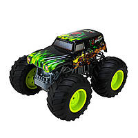 Монстр-трак перекрут на пульті ZhengGuang амфібія 22 см з повним приводом їздить по воді, чорно-салатовий