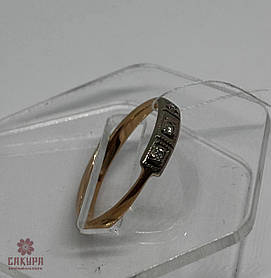 Золота Каблучка зі вставкою цирконій