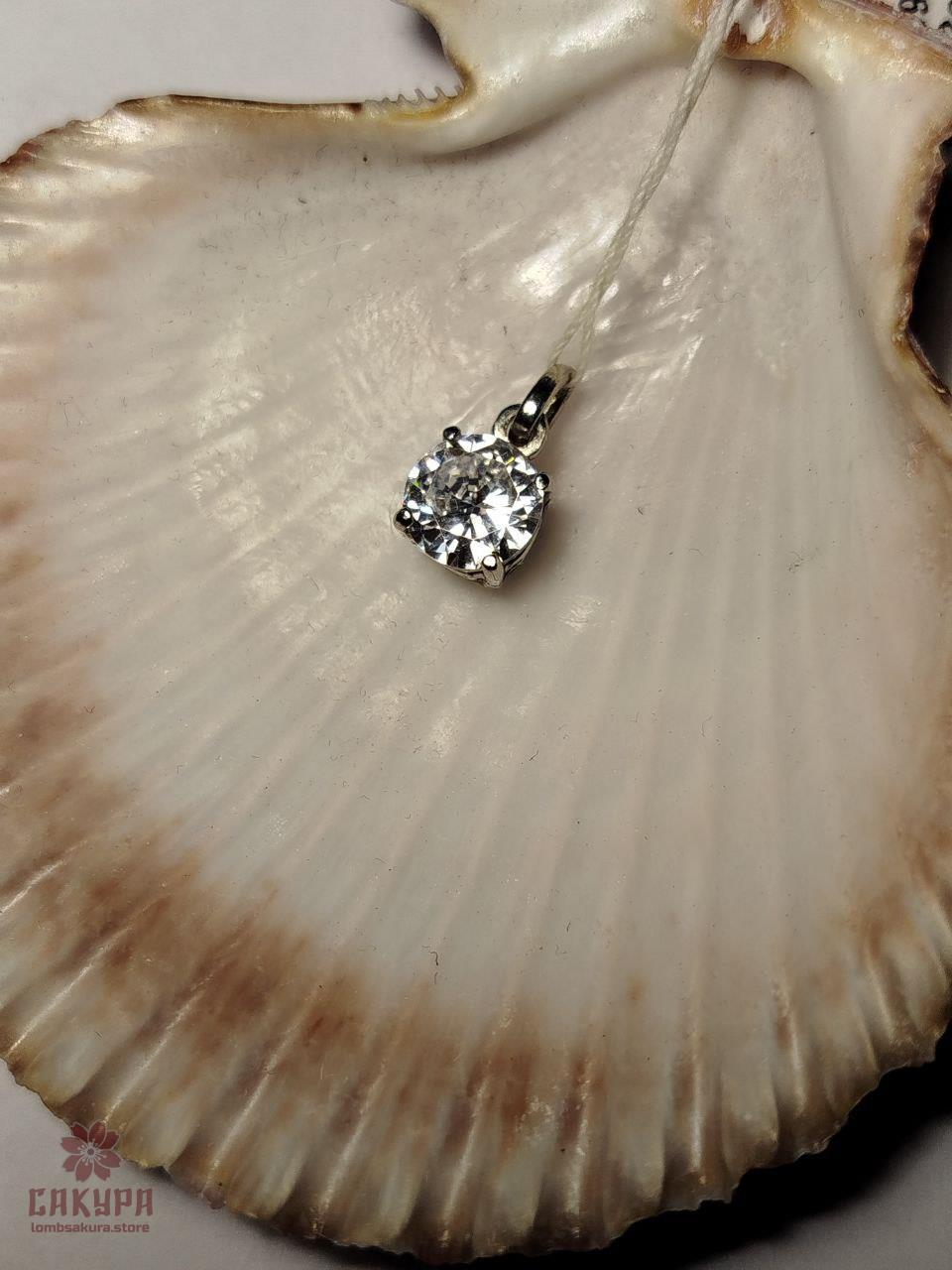 Срібний Кулон зі вставкою цирконій, фото 1
