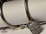 Срібний Браслет зі вставкою цирконій, фото 3